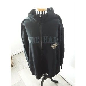 Harley Davidson Ride Hot Zippered No Hood Sweatshirt  Size XL